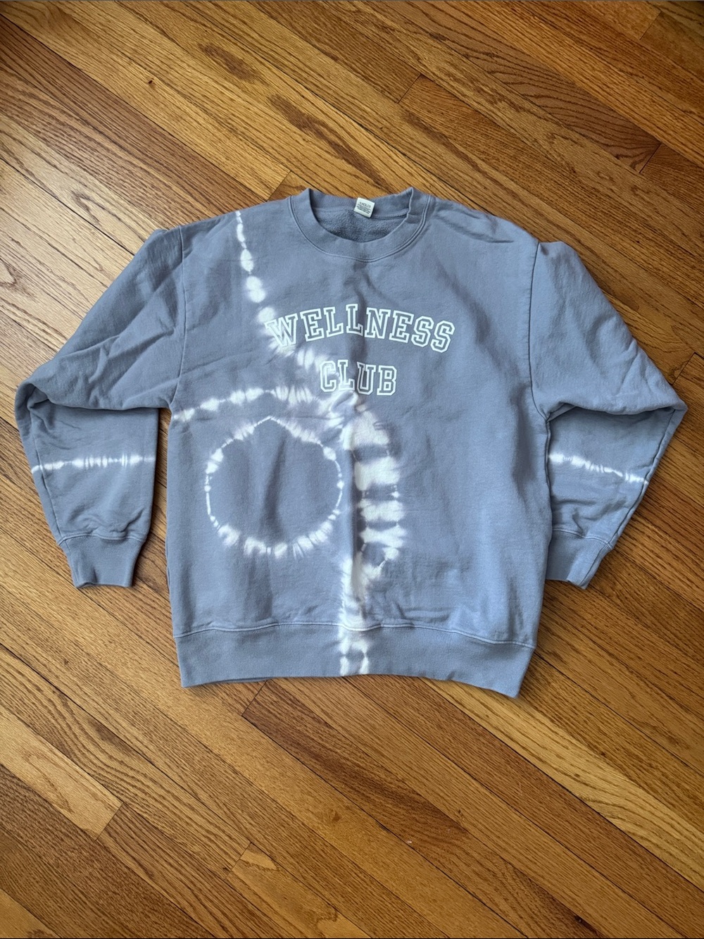 Sporty & Rich Tie-Dye 'Wellness Club' Crewneck Sweatshirt